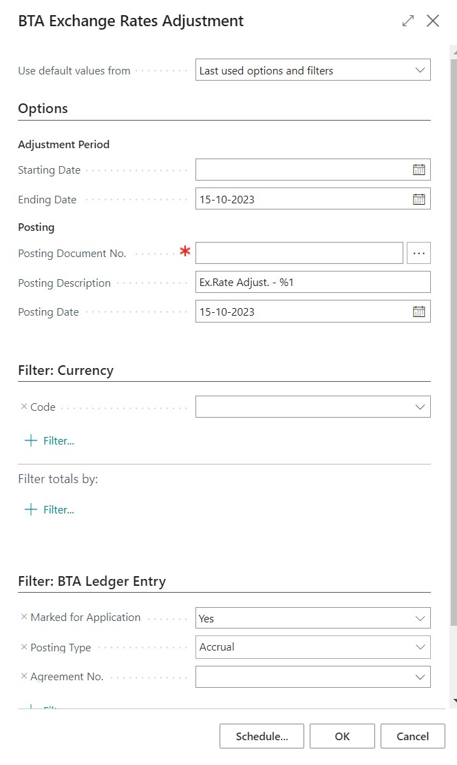 Adjust Exchange Rates