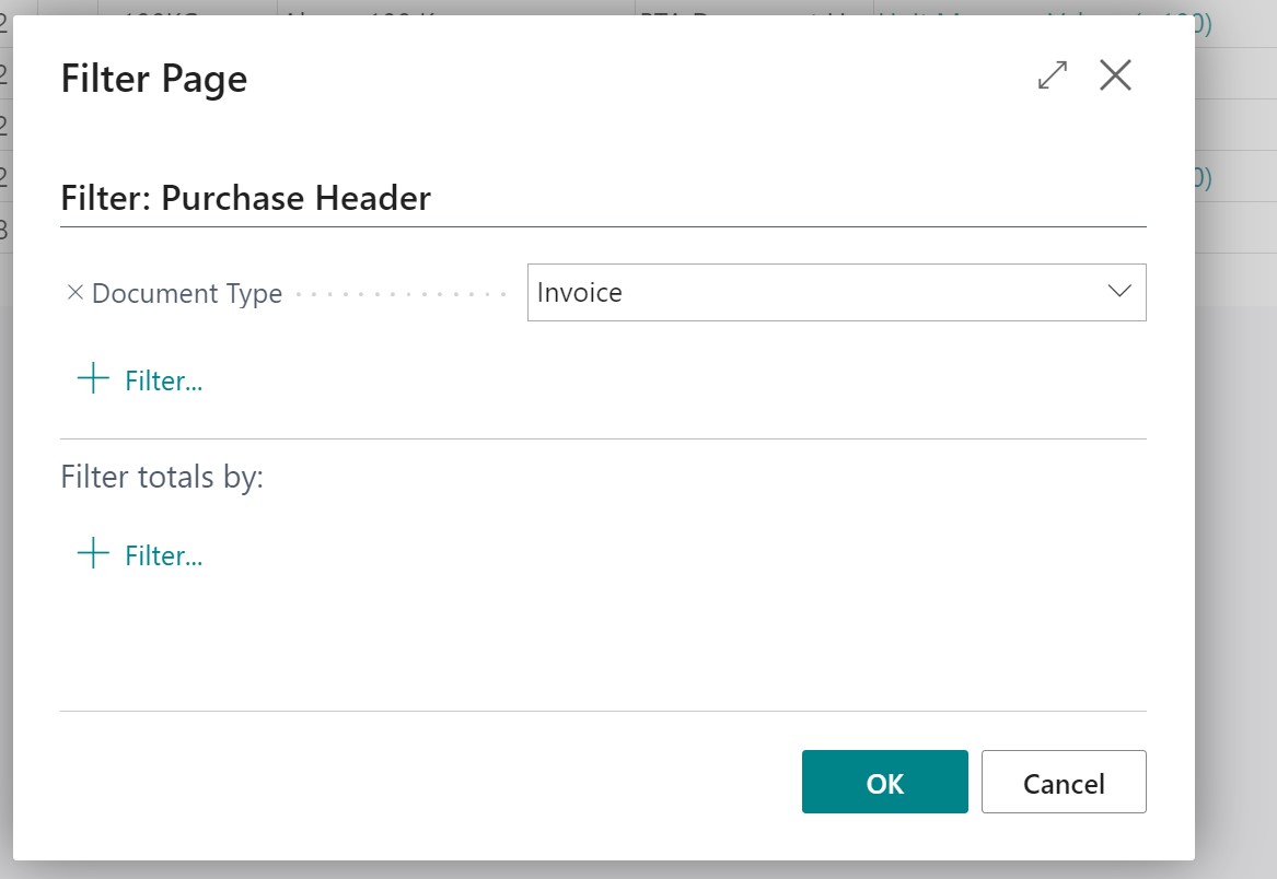 Filter page