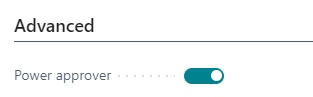 Advanced - enable Power approver